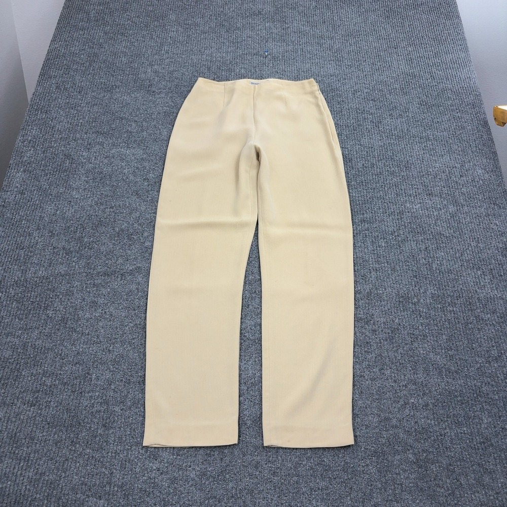 Emporio Armani Pants Womens 38 Beige Viscose Cotton High‎ Rise Trousers